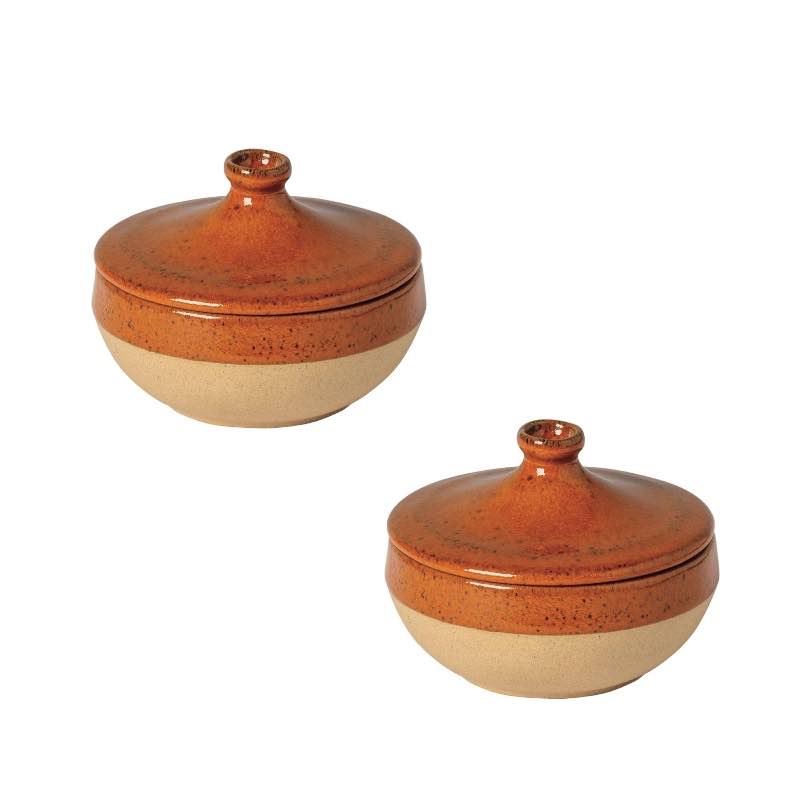 Marrakesh Small Covered Casserole Dish, Set of 2 - Cannelle